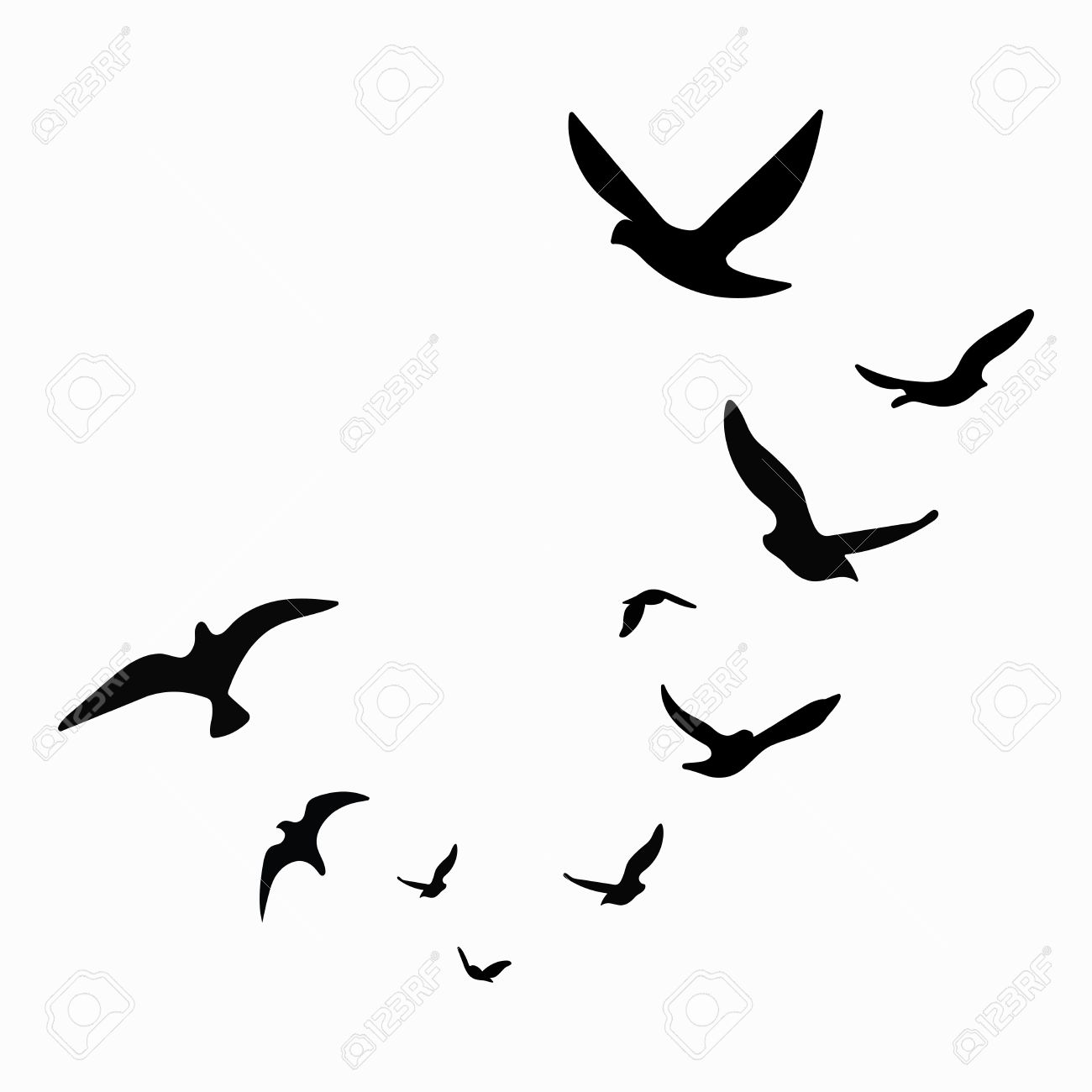 Birds Silhouette At Getdrawings Free Download