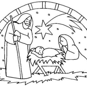 Sketches Of Birth Of Jesus Coloring Pages
