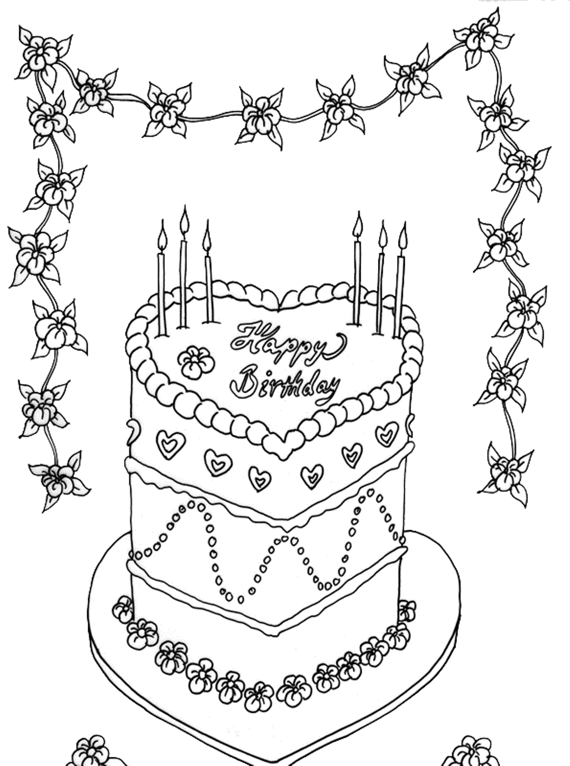 birthday cake drawing stepstep at getdrawings  free