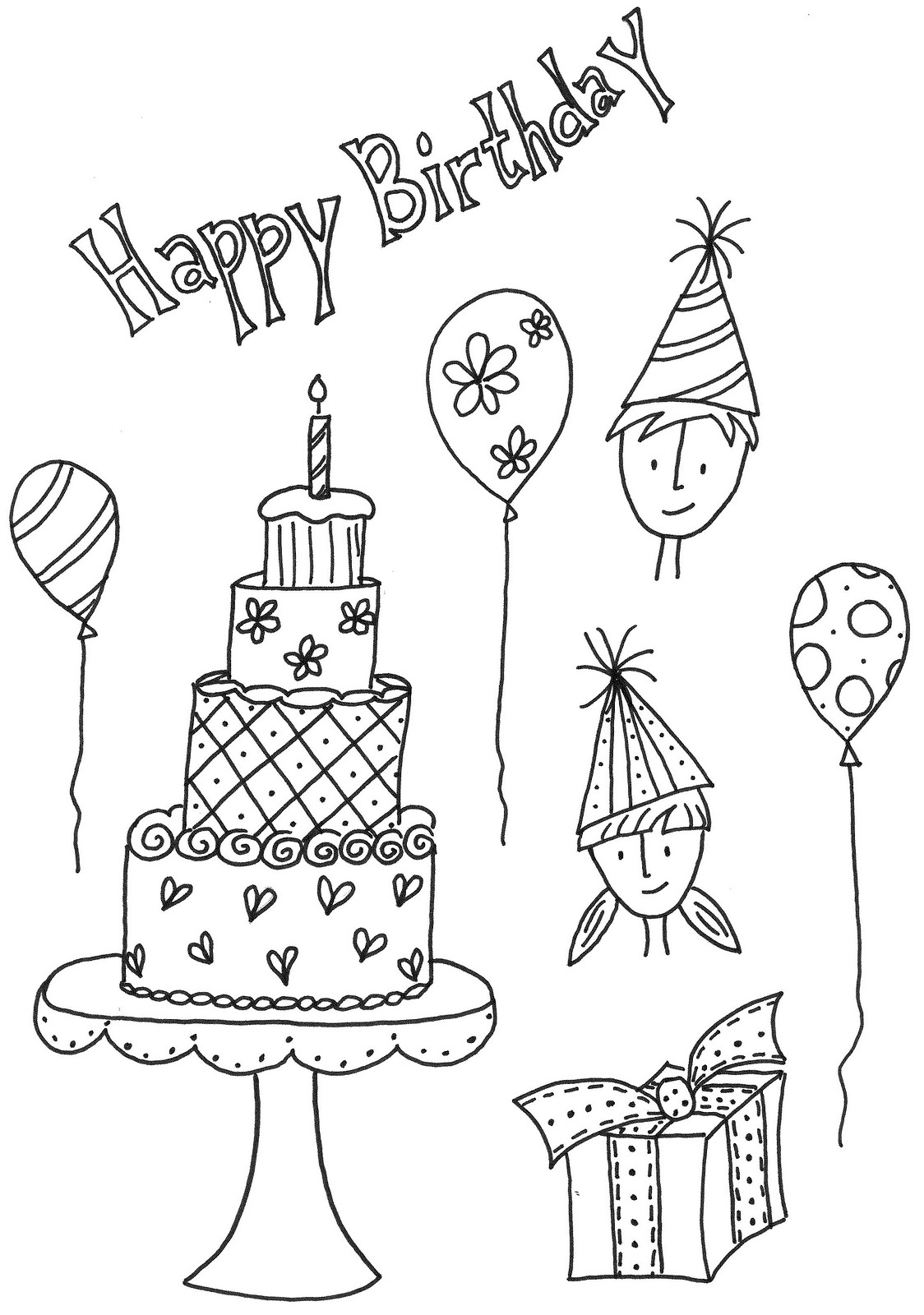 Birthday Cake Pencil Drawing at GetDrawings Free download