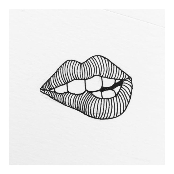 Biting Lips Drawing At Getdrawings Free Download