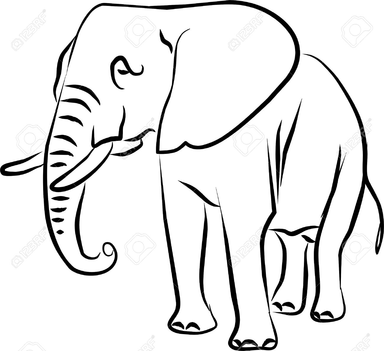 Black And White Elephant Drawing at GetDrawings Free download