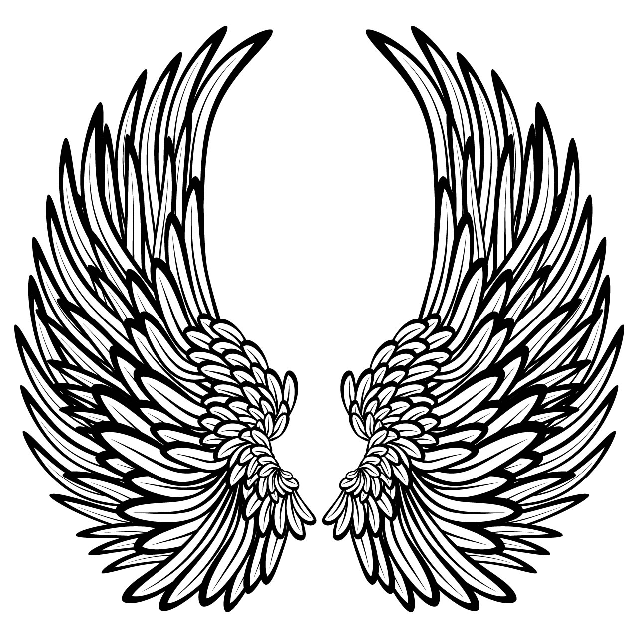 Black Angel Wings Drawing at GetDrawings Free download