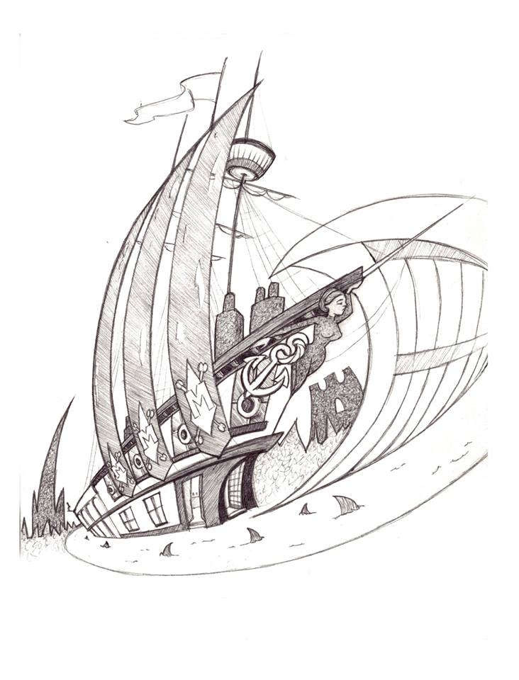 Black Pearl Ship Drawing at GetDrawings Free download