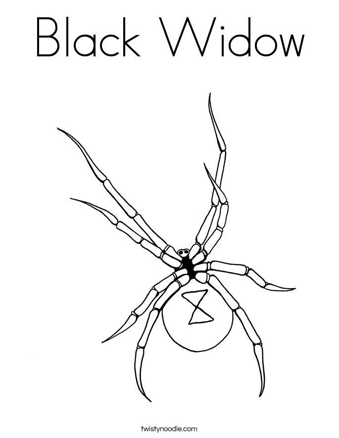 Black Widow Spider Drawing at GetDrawings | Free download