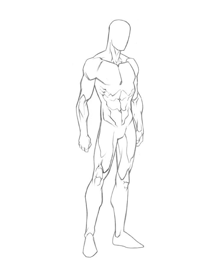 mens body sketch fashion