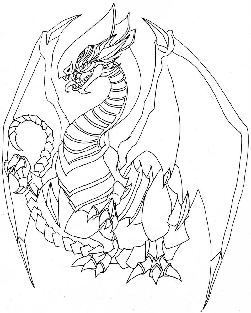 Blue Eyes White Dragon Drawing at GetDrawings | Free download