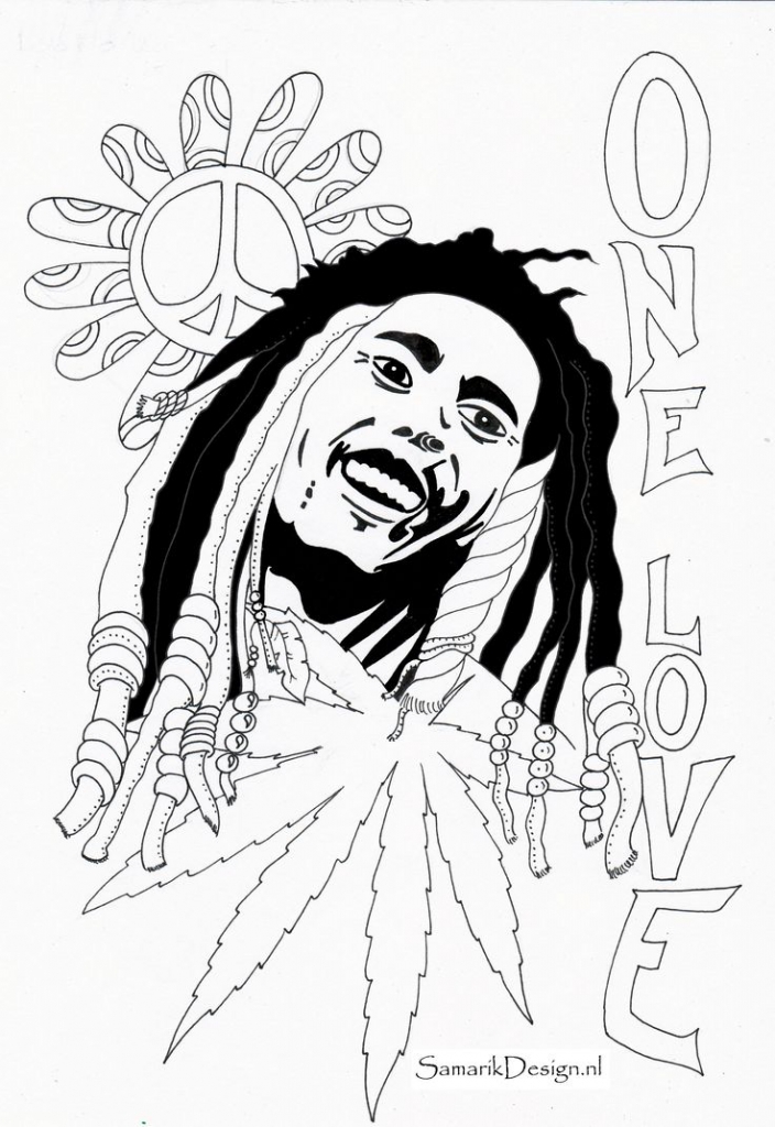 Bob Marley Drawing at GetDrawings | Free download