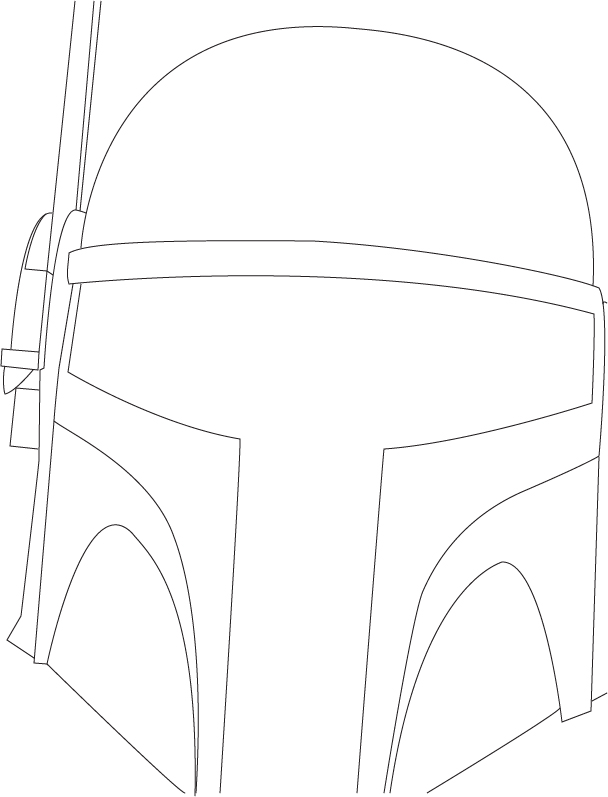 Boba Fett Helmet Drawing at GetDrawings | Free download