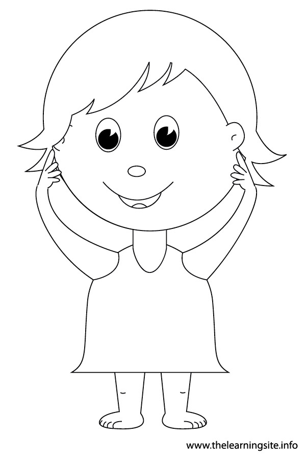  Child Body Outline Coloring Page for Kindergarten