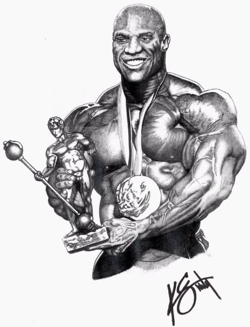 drawing of body builder