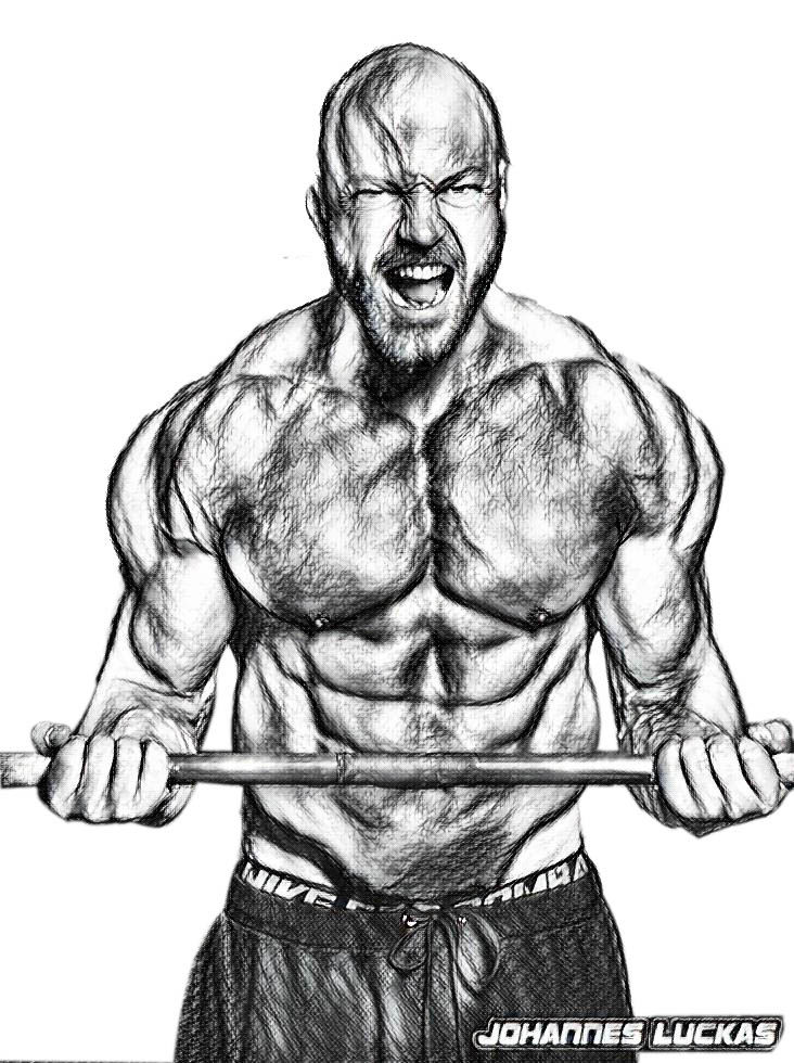 Simple Sketch Drawing Of Bodybuilding with Pencil