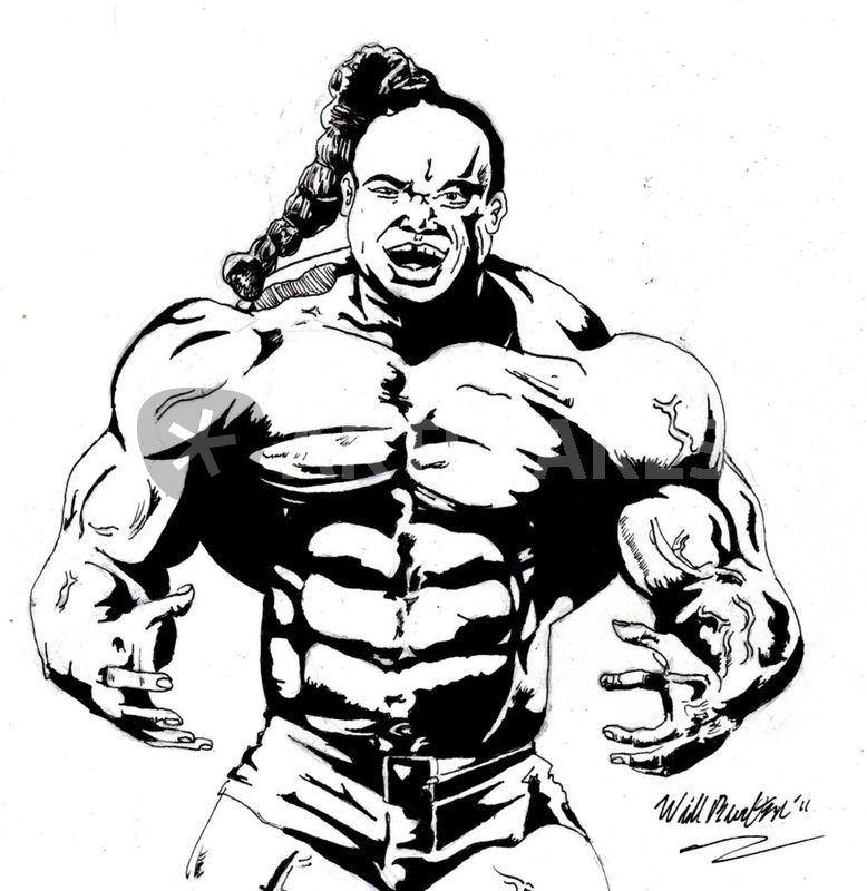 drawing of body builder