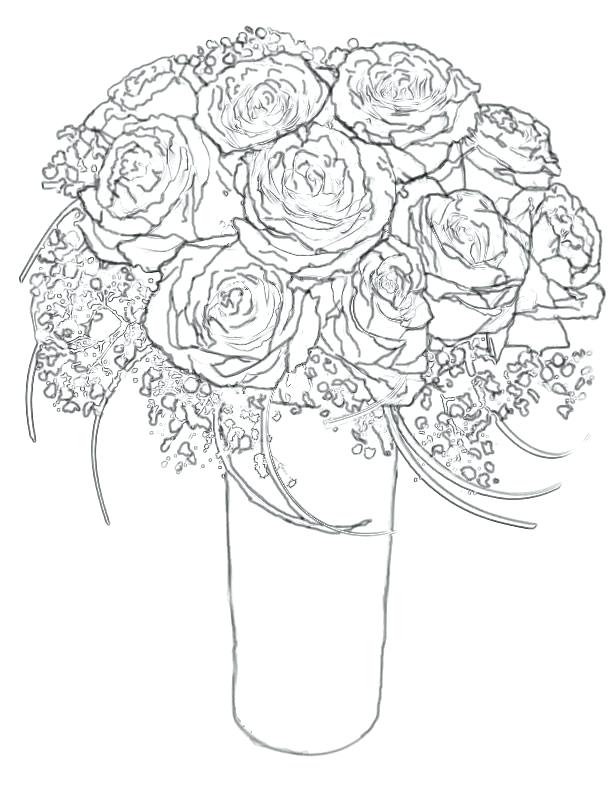 Wildflower Bouquet Drawing At Getdrawings Free Download 