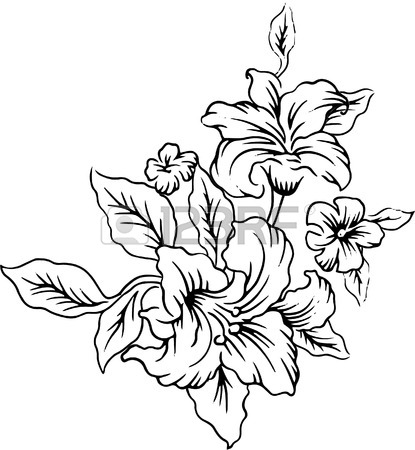 Bouquet Of Flowers Line Drawing at GetDrawings | Free download