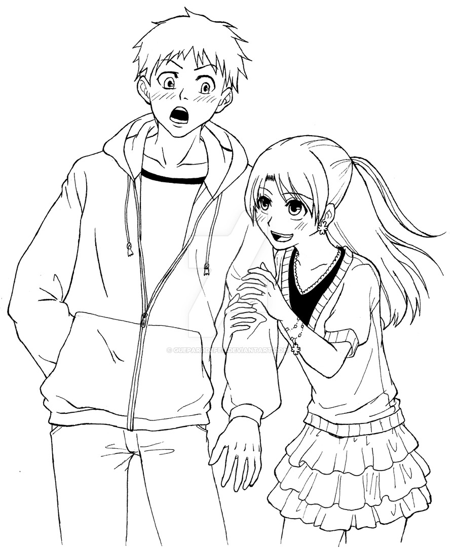 Boy And Girl Anime Drawing at GetDrawings   Free download