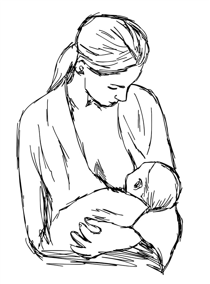 Breastfeeding Drawing at GetDrawings | Free download