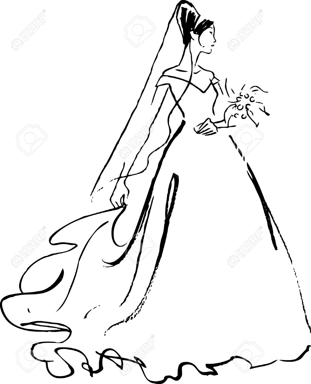 Bride Drawing at GetDrawings Free download