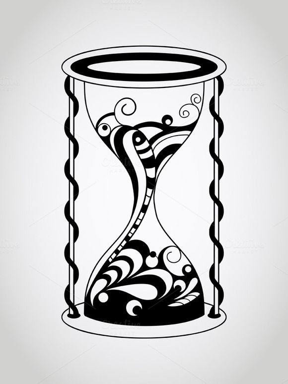 Hourglass Tattoo Sketch at PaintingValley.com | Explore collection of