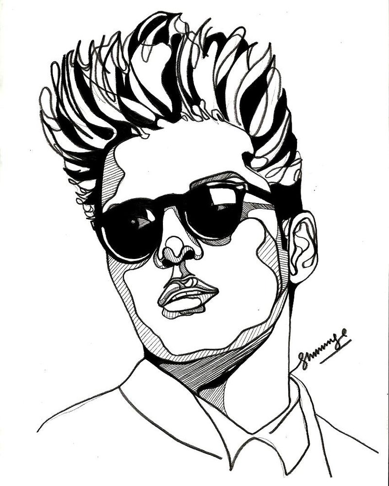 Bruno Mars Drawing Getdrawings Clipartmag Clipart Sketch Coloring Page.