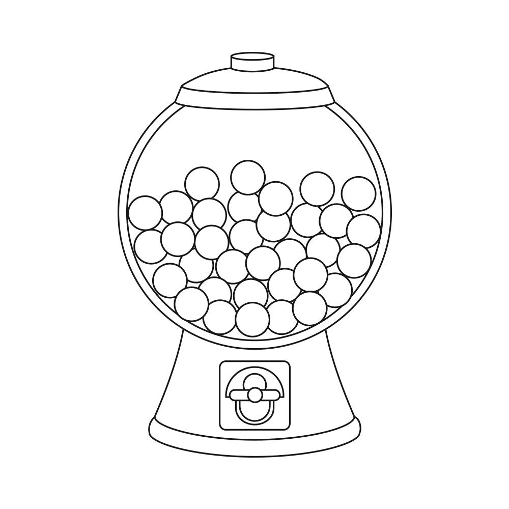 Bubble Gum Machine Drawing At GetDrawings Free Download