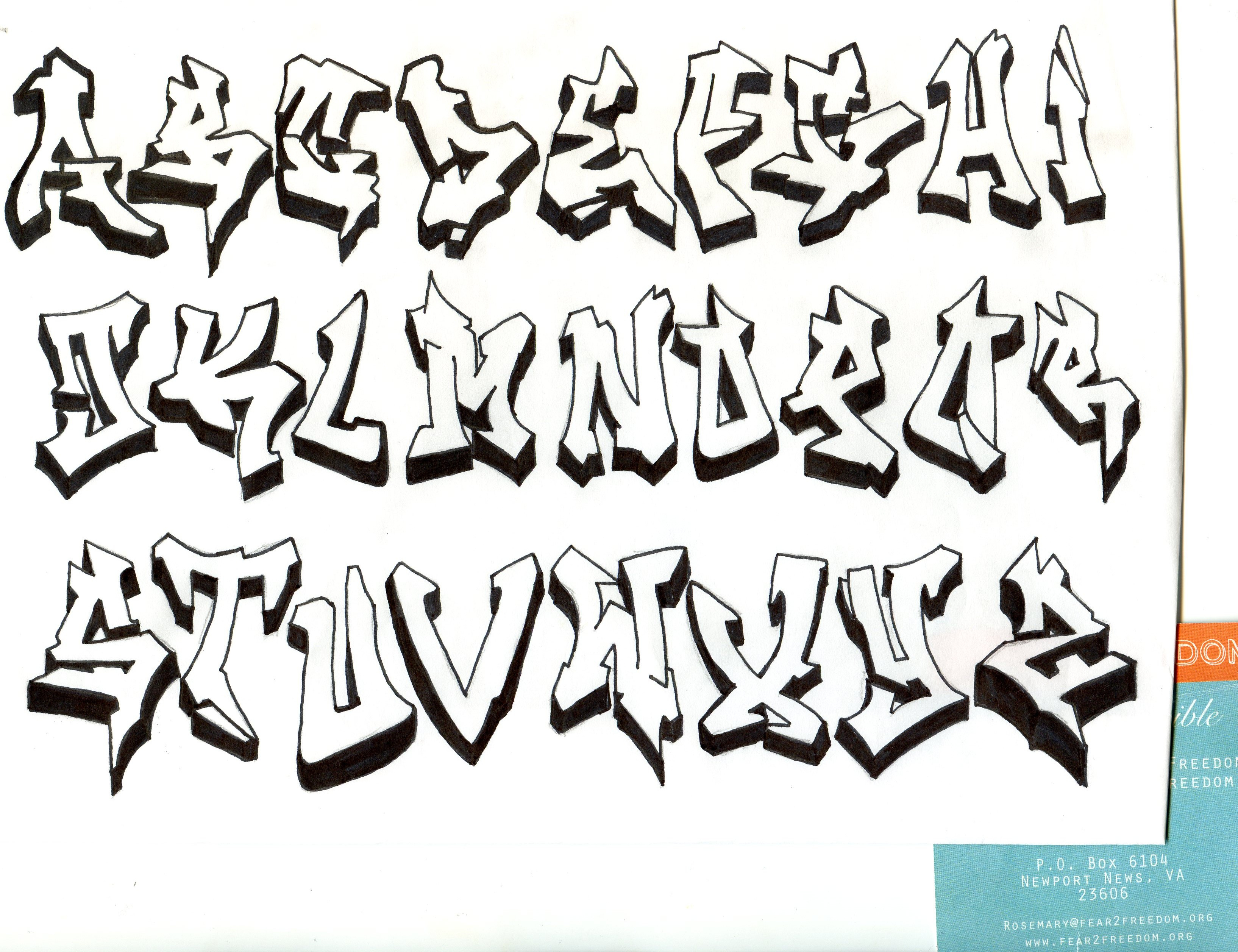 the-alphabet-is-drawn-in-black-and-white-with-different-font-styles