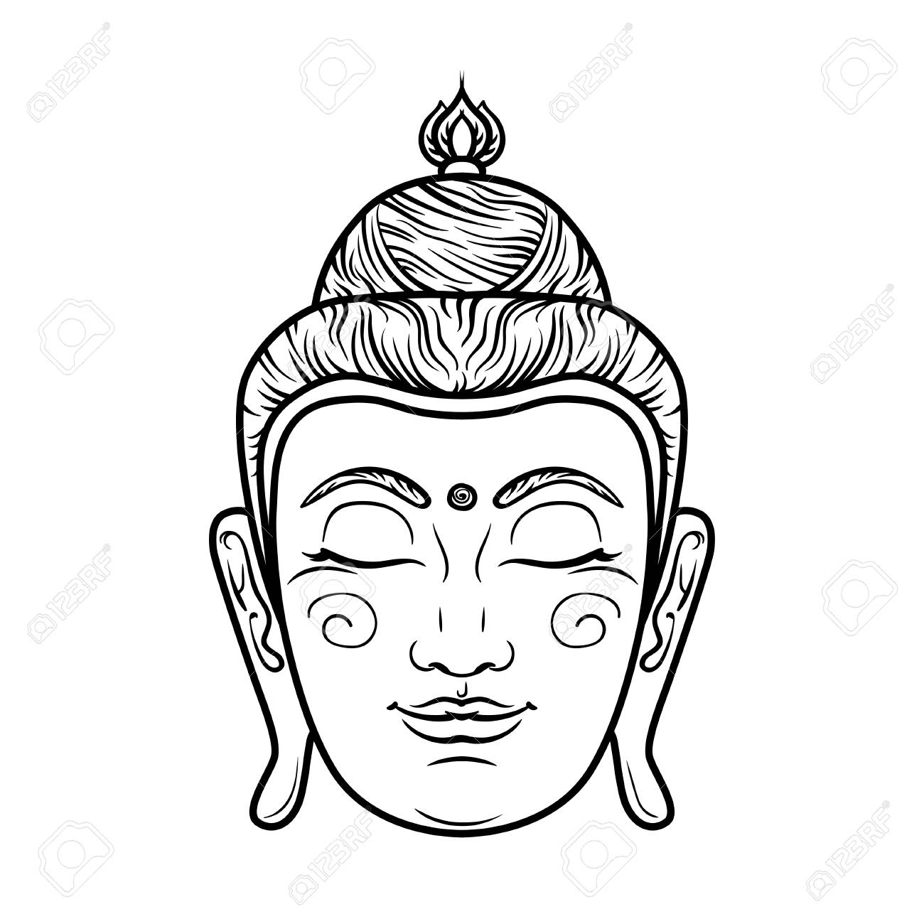 Лицо Будды вектор