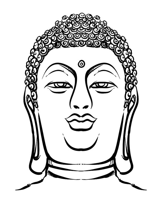Buddha Head Drawing at GetDrawings | Free download