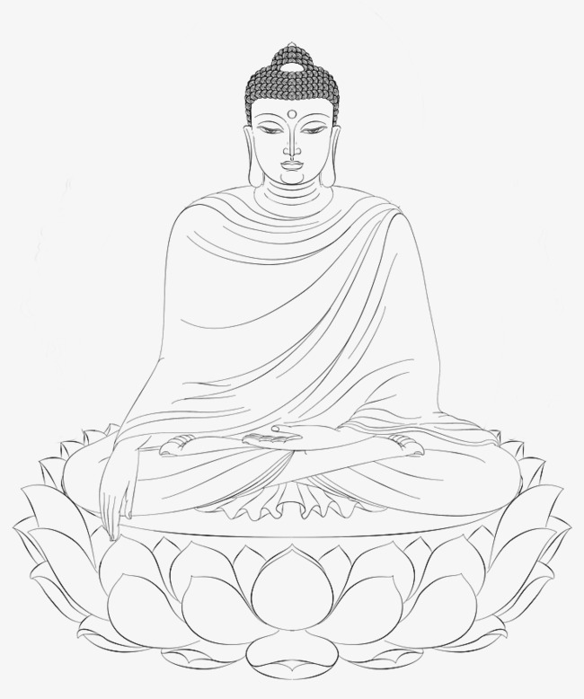 Buddha Line Drawing at GetDrawings | Free download