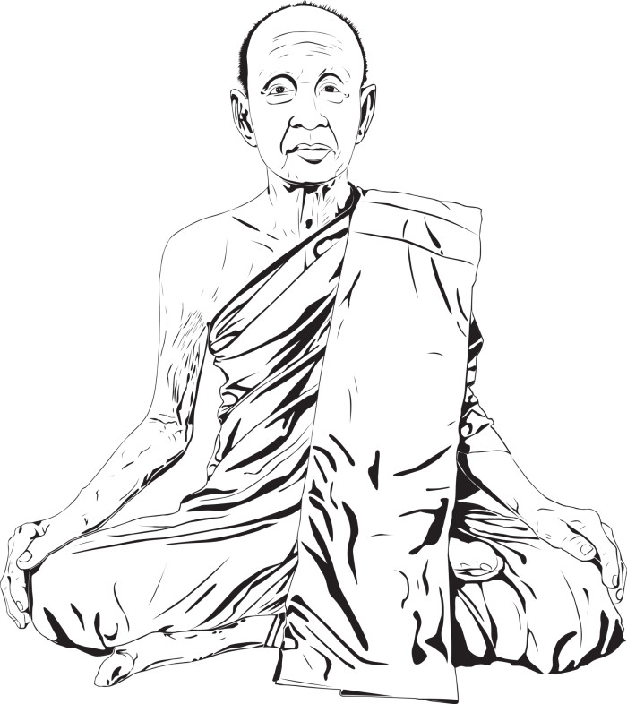 Buddhist Monk Drawing at GetDrawings Free download