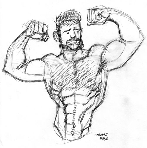 Buff Man Drawing at GetDrawings | Free download