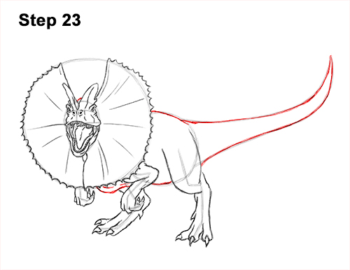 Как рисовать дилофозавра