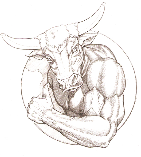 Bull Head Drawing at GetDrawings | Free download