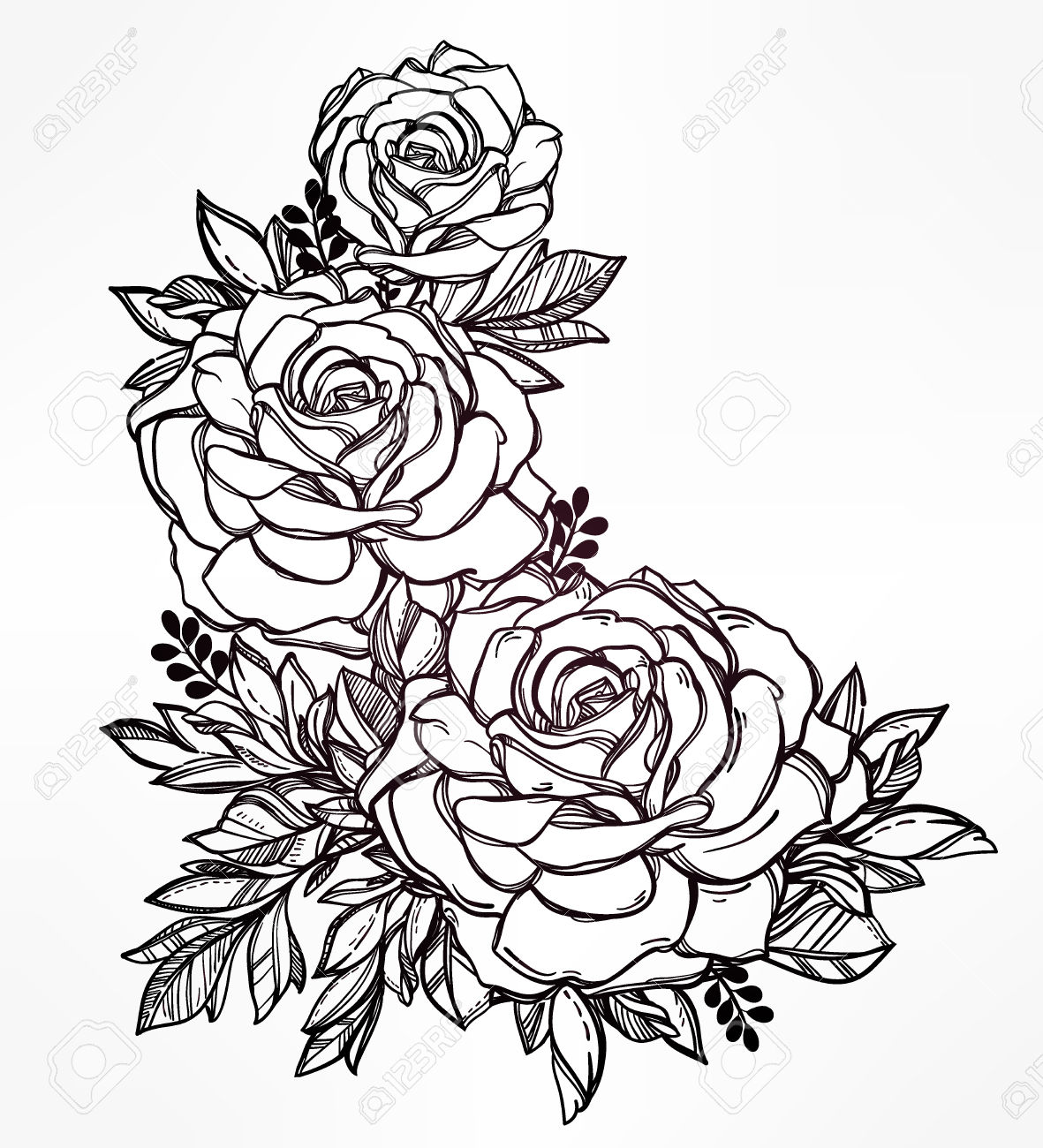 Bunch Of Roses Drawing at GetDrawings Free download