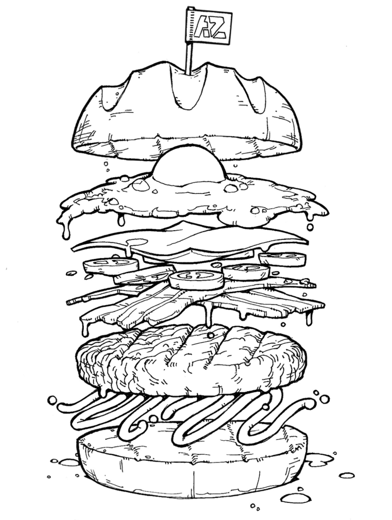 Burger Drawing At GetDrawings | Free Download