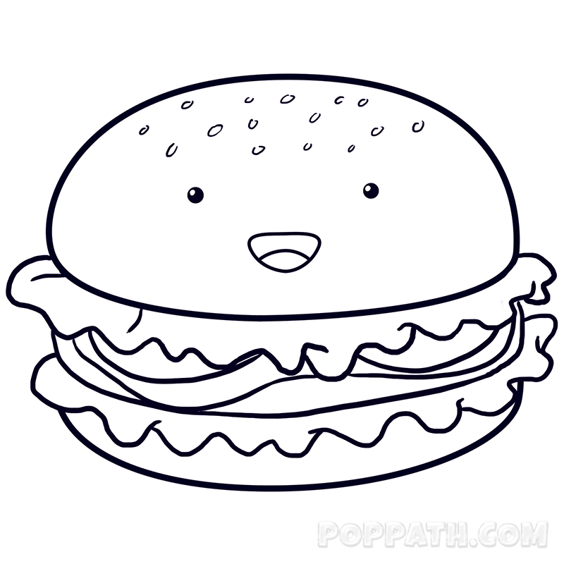 Burger Drawing at GetDrawings | Free download