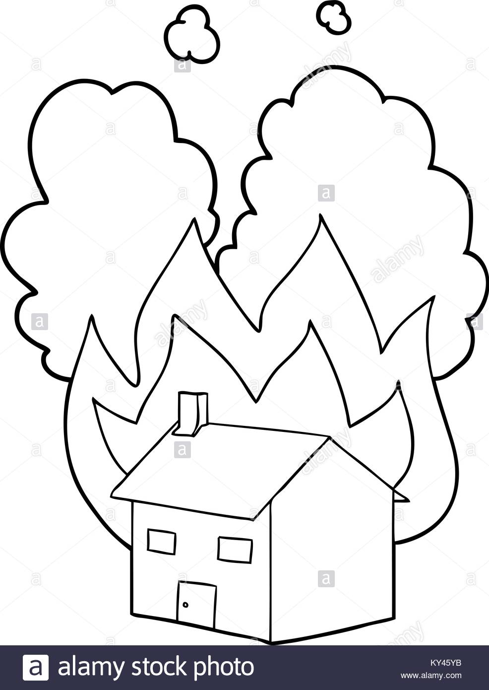 Burning House Drawing at GetDrawings | Free download