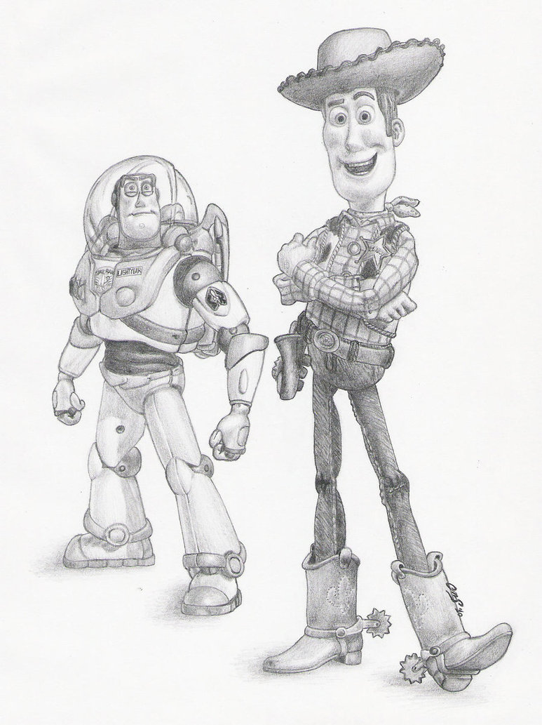 Buzz And Woody Drawing at GetDrawings | Free download