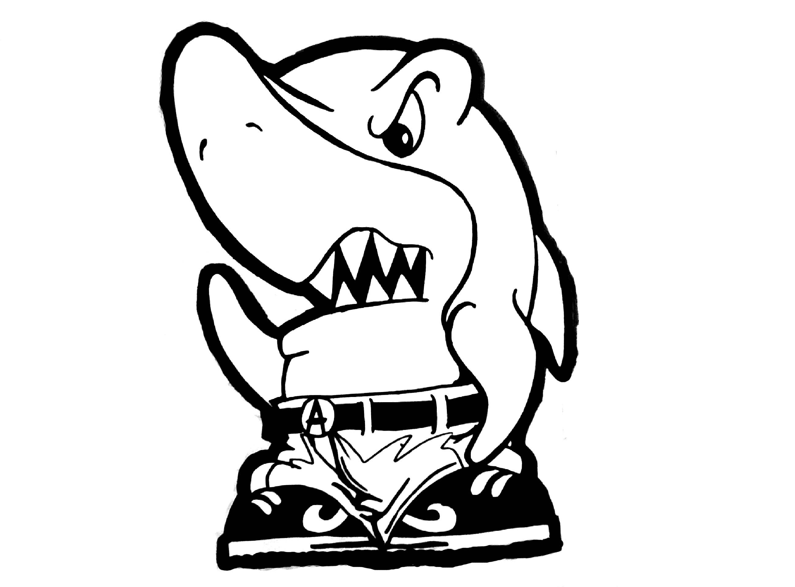2592x1912 How To Draw A Shark Character (Cholo Shark) By Wizard.