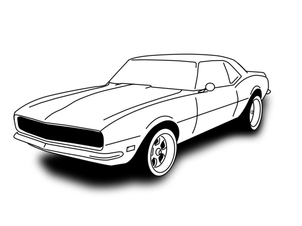 1024x768 Drawn Vehicle Camaro Ss.