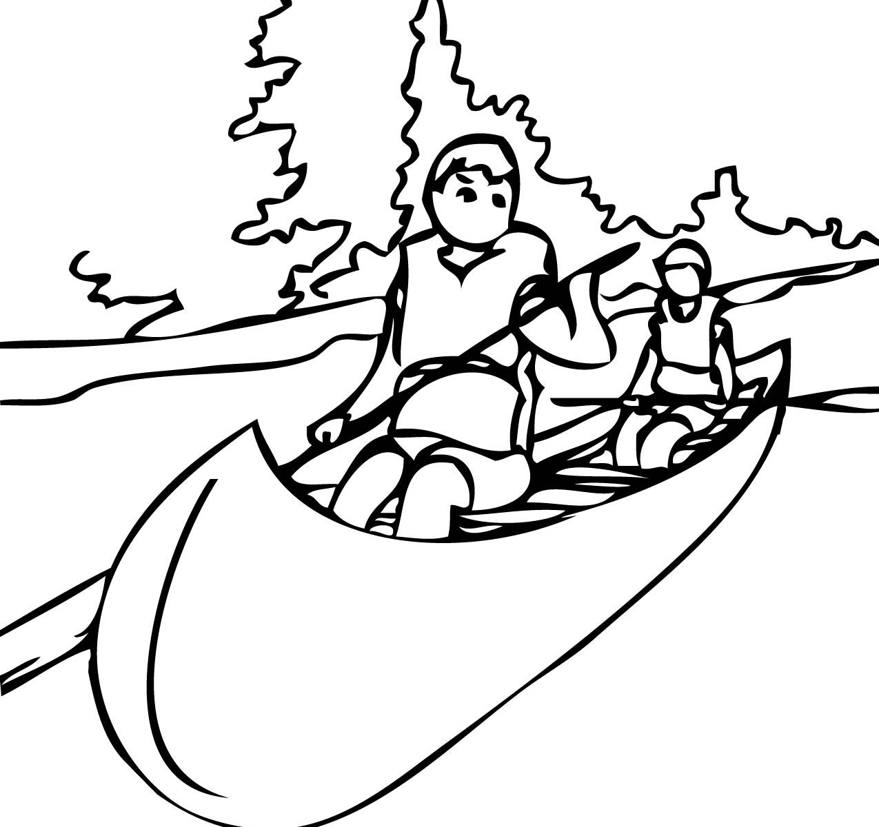 Canoe Drawing At Getdrawings 