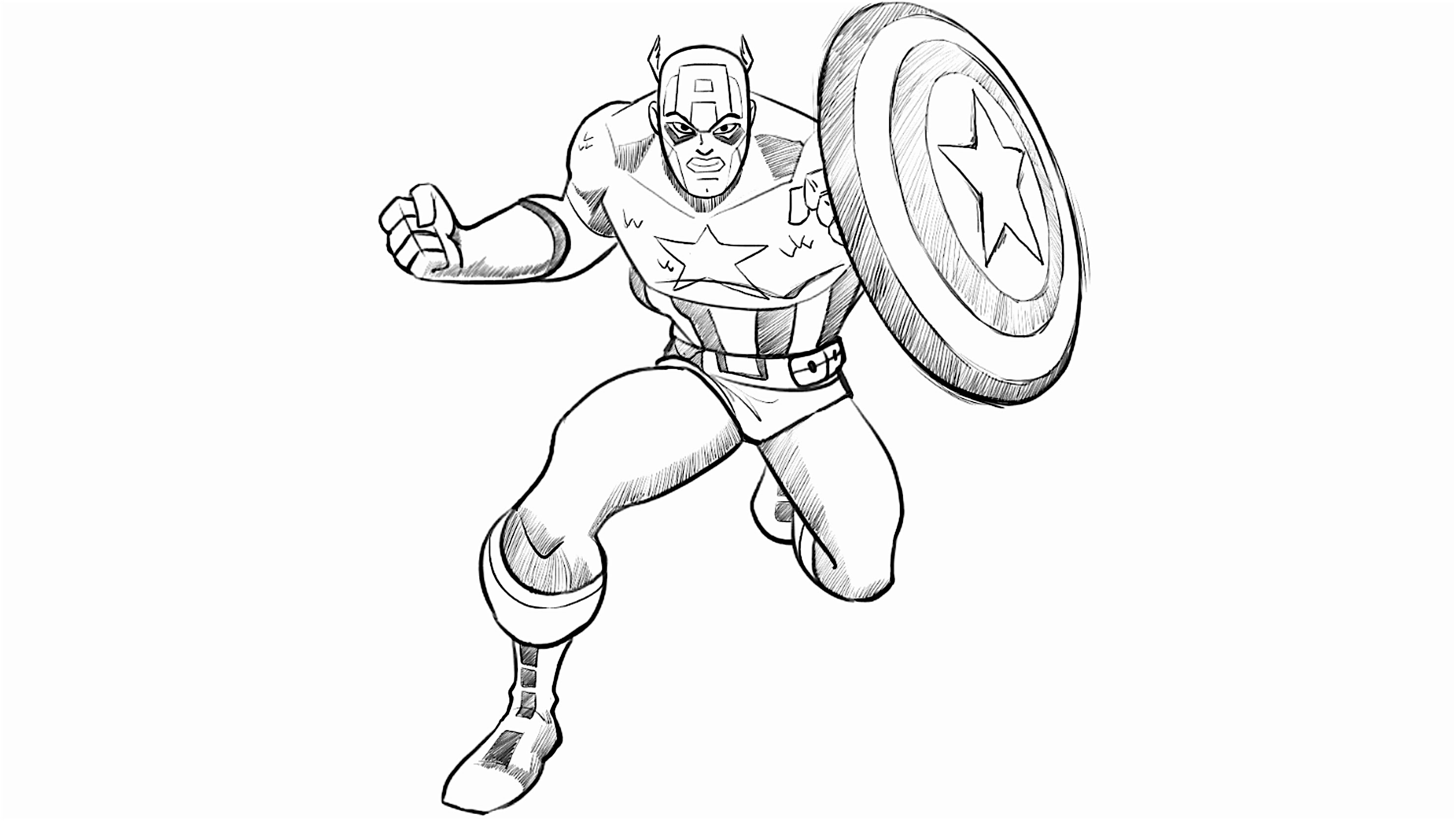 Captain America Cartoon Drawing at GetDrawings Free download