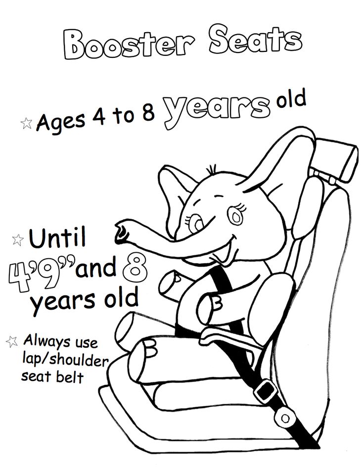 Coloring Page Car Seat - CIRP Image Gallery | Center for Injury