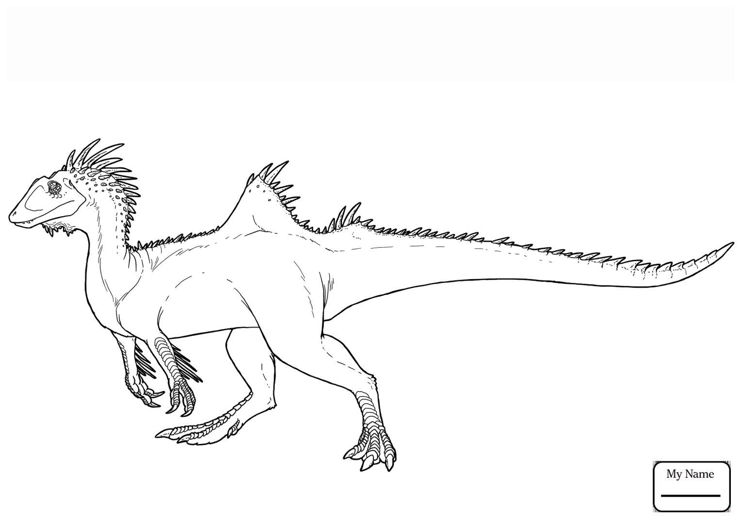 Jurassic World Coloring Pages Carnotaurus - canvas-link