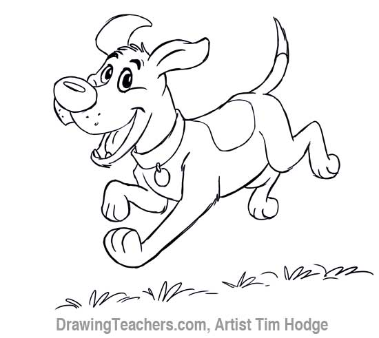 Easy Cartoon Dog Drawing at GetDrawings | Free download