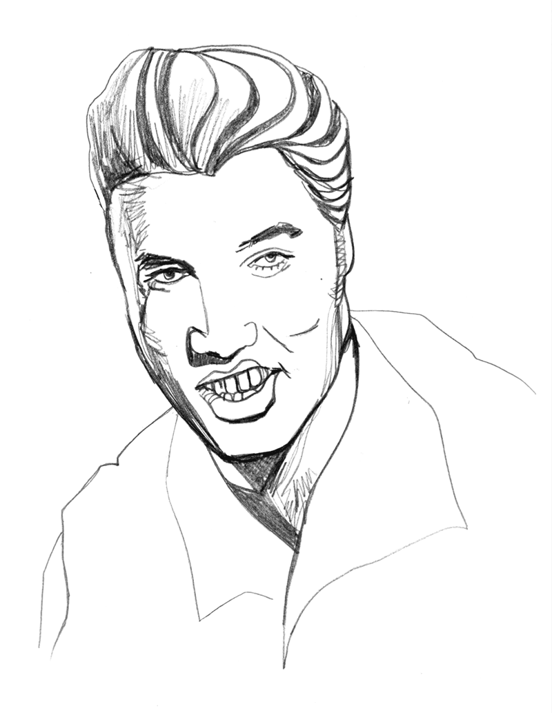 Cartoon Drawing Of Elvis at GetDrawings | Free download