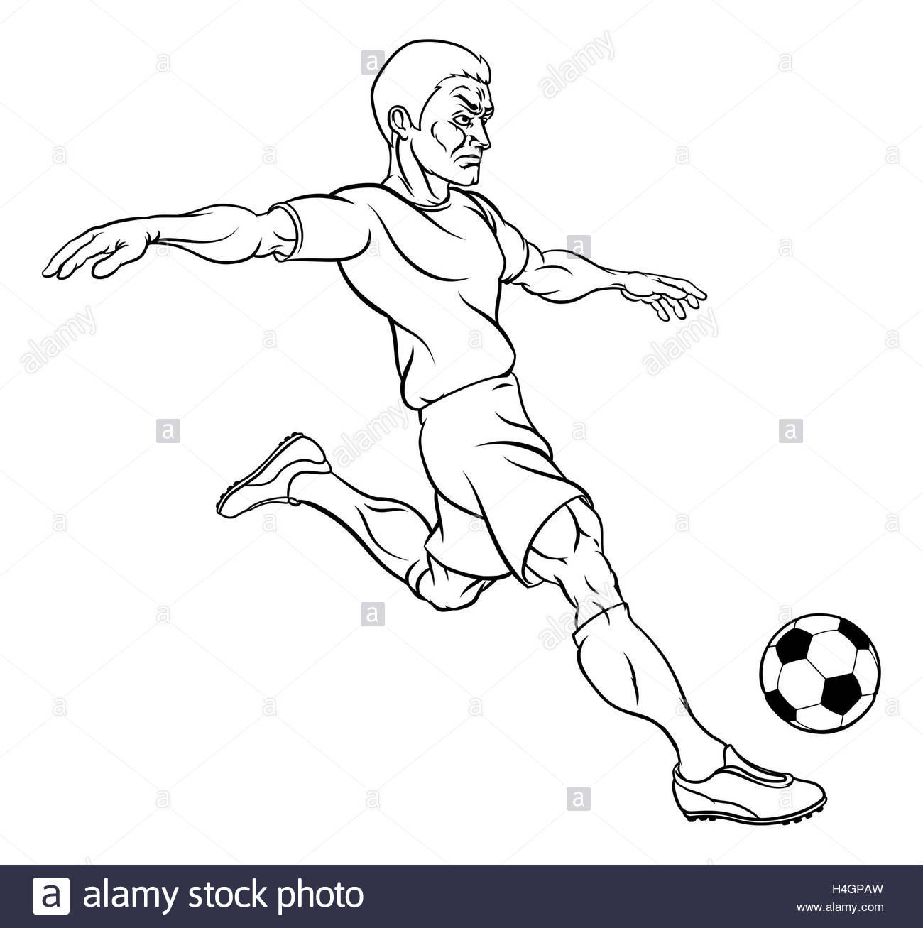 Cartoon Drawing Of Football Players At Getdrawings 