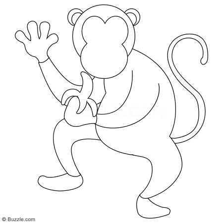 Step By Step Instructions To Draw A Cartoon Monkey.