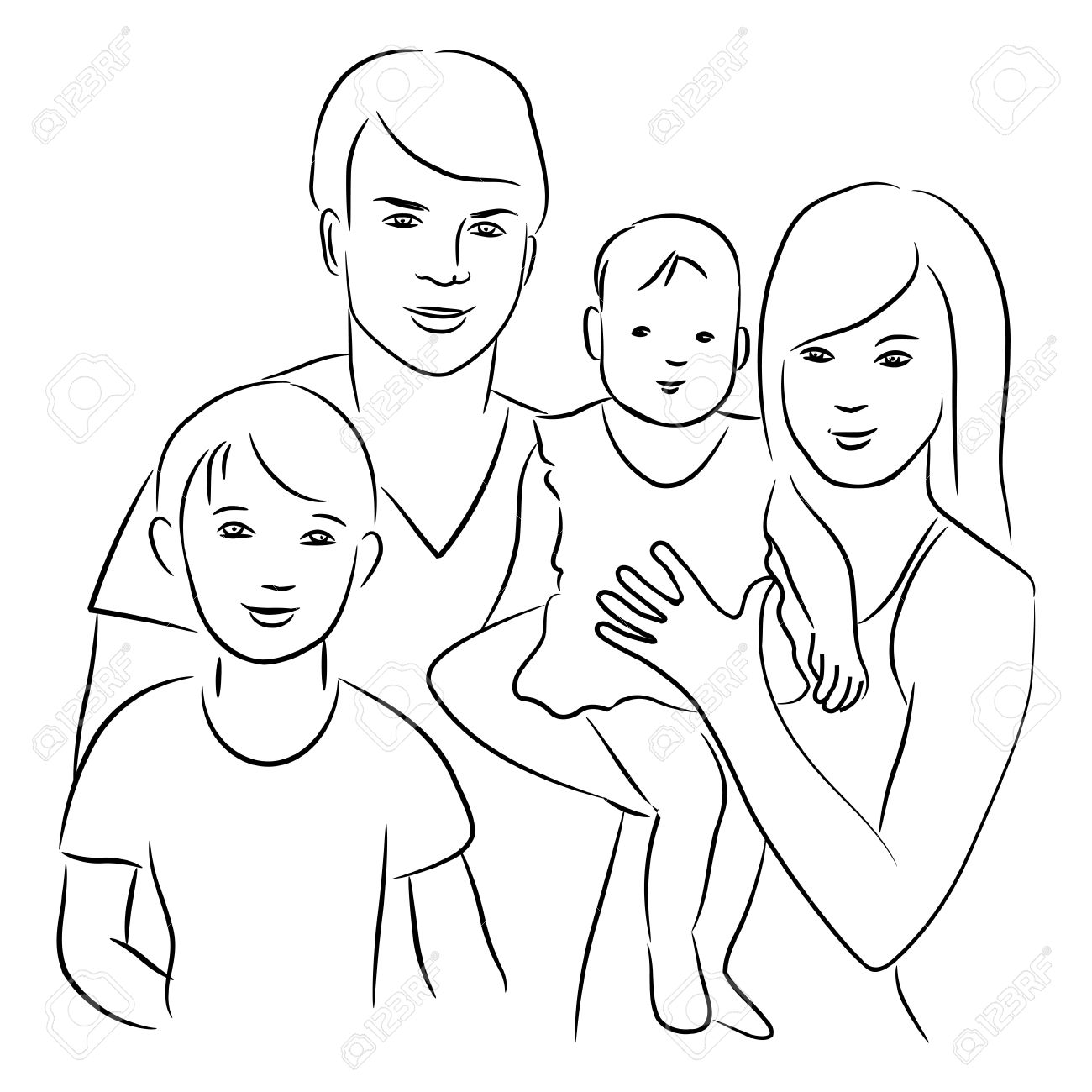 Cartoon Family Drawing at GetDrawings | Free download
