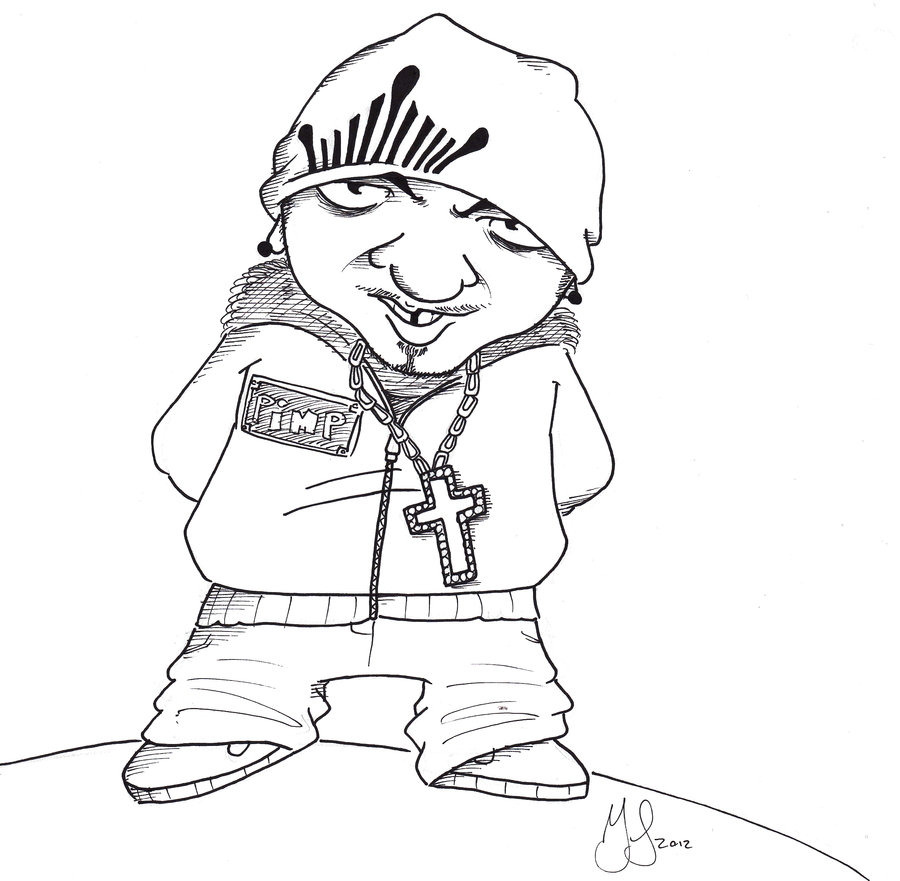 900x881 Drawing Cartoon Gangster Girl.